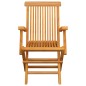 vidaXL Gartenstühle mit Creme Kissen 3 Stk. Massivholz Teak vidaXL Gartenstühle mit Creme Kissen 3 Stk. Massivholz Teak