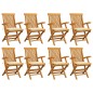 vidaXL Gartenstühle mit Creme Kissen 8 Stk. Massivholz Teak vidaXL Gartenstühle mit Creme Kissen 8 Stk. Massivholz Teak