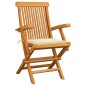 vidaXL Gartenstühle mit Creme Kissen 8 Stk. Massivholz Teak vidaXL Gartenstühle mit Creme Kissen 8 Stk. Massivholz Teak