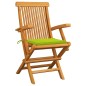 vidaXL Gartenstühle mit Hellgrünen Kissen 8 Stk. Massivholz Teak vidaXL Gartenstühle mit Hellgrünen Kissen 8 Stk. Massivholz Teak