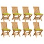 vidaXL Gartenstühle mit Hellgrünen Kissen 8 Stk. Massivholz Teak vidaXL Gartenstühle mit Hellgrünen Kissen 8 Stk. Massivholz Teak