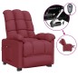 vidaXL Relaxsessel Elektrisch Weinrot Stoff vidaXL Relaxsessel Elektrisch Weinrot Stoff