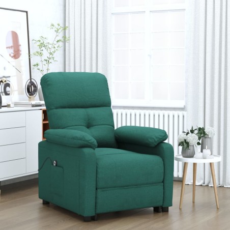 vidaXL Relaxsessel Elektrisch Dunkelgrün Stoff
