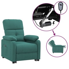 vidaXL Relaxsessel Elektrisch Dunkelgrün Stoff