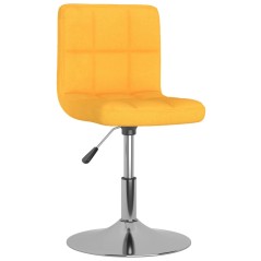 vidaXL Esszimmerstuhl Drehbar Gelb Stoff