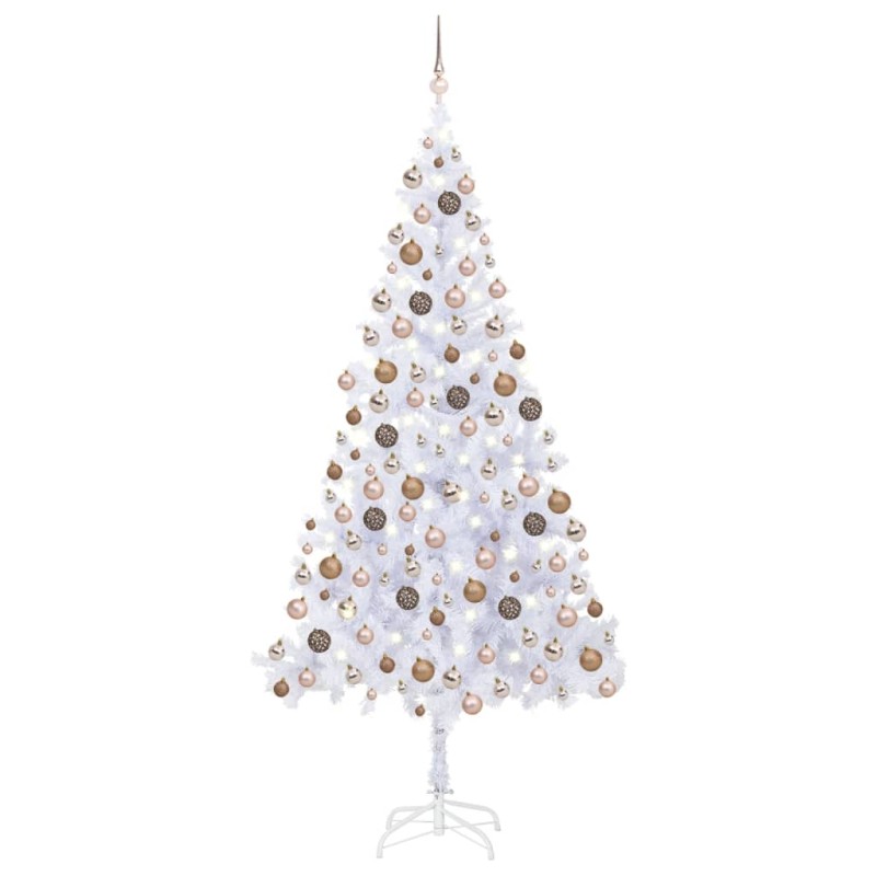 Künstlicher Weihnachtsbaum mit LEDs & Kugeln 210 cm 910 Zweige Künstlicher Weihnachtsbaum mit LEDs & Kugeln 210 cm 910 Zweige