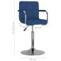 vidaXL Esszimmerstuhl Blau Stoff vidaXL Esszimmerstuhl Blau Stoff