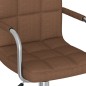 vidaXL Esszimmerstuhl Drehbar Braun Stoff vidaXL Esszimmerstuhl Drehbar Braun Stoff