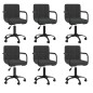 vidaXL Esszimmerstühle 6 Stk. Drehbar Schwarz Samt vidaXL Esszimmerstühle 6 Stk. Drehbar Schwarz Samt
