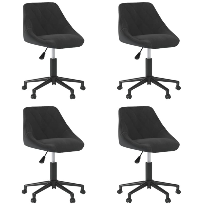 vidaXL Esszimmerstühle 4 Stk. Drehbar Schwarz Samt vidaXL Esszimmerstühle 4 Stk. Drehbar Schwarz Samt