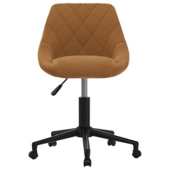 vidaXL Esszimmerstuhl Drehbar Braun Samt