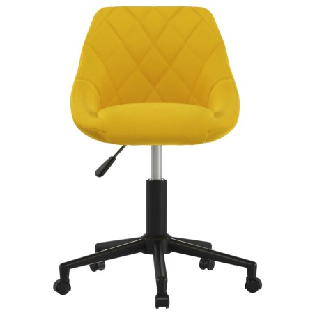 vidaXL Esszimmerstuhl Drehbar Senfgelb Samt