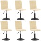 vidaXL Esszimmerstühle 6 Stk. Drehbar Creme Samt vidaXL Esszimmerstühle 6 Stk. Drehbar Creme Samt