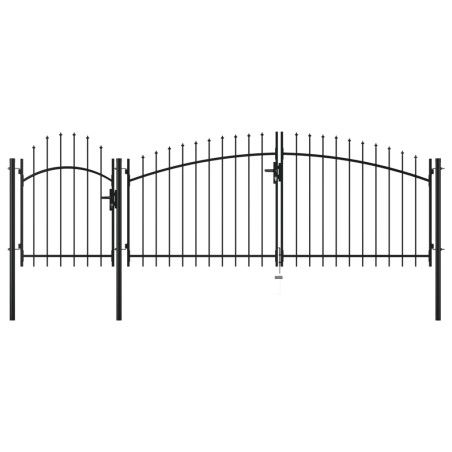 vidaXL Gartentor Stahl 2,25x4 m Schwarz