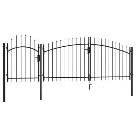 vidaXL Gartentor Stahl 2,25x4 m Schwarz