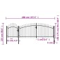 vidaXL Gartentor Stahl 2,25x4 m Schwarz vidaXL Gartentor Stahl 2,25x4 m Schwarz