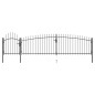 vidaXL Gartentor mit Speerspitzen 5x1,5 m Schwarz vidaXL Gartentor mit Speerspitzen 5x1,5 m Schwarz