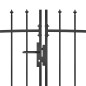 vidaXL Gartentor mit Speerspitzen 5x1,5 m Schwarz vidaXL Gartentor mit Speerspitzen 5x1,5 m Schwarz