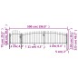 vidaXL Gartentor mit Speerspitzen 5x1,5 m Schwarz vidaXL Gartentor mit Speerspitzen 5x1,5 m Schwarz