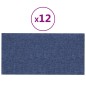 vidaXL Wandpaneele 12 Stk. Blau 30x15 cm Stoff 0,54 m² vidaXL Wandpaneele 12 Stk. Blau 30x15 cm Stoff 0,54 m²