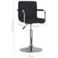 vidaXL Esszimmerstuhl Schwarz Stoff