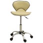 vidaXL Friseur Rollhocker Creme Kunstleder vidaXL Friseur Rollhocker Creme Kunstleder
