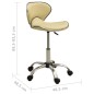 vidaXL Friseur Rollhocker Creme Kunstleder vidaXL Friseur Rollhocker Creme Kunstleder