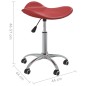 vidaXL Friseur Rollhocker Weinrot Kunstleder vidaXL Friseur Rollhocker Weinrot Kunstleder