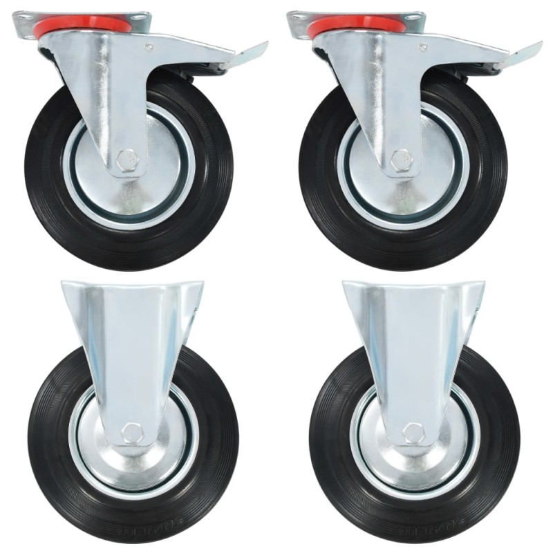 vidaXL Rollen 4 Stk. 200 mm vidaXL Rollen 4 Stk. 200 mm