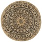 vidaXL Teppich Handgefertigt Jute mit Dunkelblauem Aufdruck 120 cm vidaXL Teppich Handgefertigt Jute mit Dunkelblauem Aufdruck 120 cm