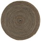 vidaXL Teppich Handgefertigt Jute mit Spiralen-Design Schwarz 150 cm vidaXL Teppich Handgefertigt Jute mit Spiralen-Design Schwarz 150 cm