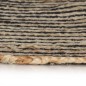vidaXL Teppich Handgefertigt Jute mit Spiralen-Design Schwarz 150 cm vidaXL Teppich Handgefertigt Jute mit Spiralen-Design Schwarz 150 cm