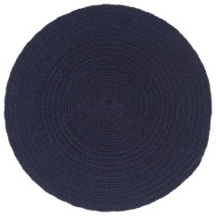 vidaXL Tischsets 4 Stk. Marineblau 38 cm Rund Baumwolle 