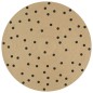 vidaXL Teppich Handgefertigt Jute mit Punktmuster 120 cm vidaXL Teppich Handgefertigt Jute mit Punktmuster 120 cm