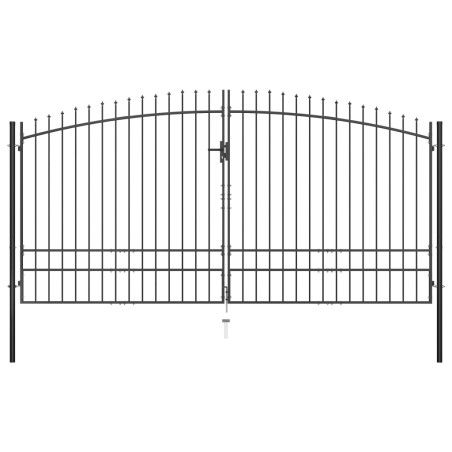 vidaXL Doppelflügel-Gartentor mit Speerspitzen 400 x 248 cm