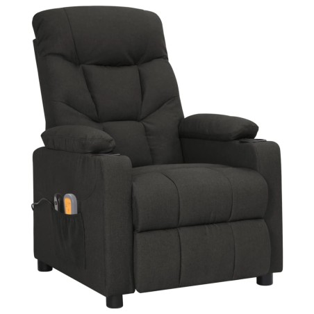 vidaXL Massagesessel Elektrisch Schwarz Stoff