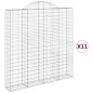 vidaXL Gabionen mit Hochbogen 11 Stk 200x30x200/220cm Verzinktes Eisen vidaXL Gabionen mit Hochbogen 11 Stk 200x30x200/220cm Verzinktes Eisen