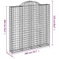 vidaXL Gabionen mit Hochbogen 11 Stk 200x30x200/220cm Verzinktes Eisen vidaXL Gabionen mit Hochbogen 11 Stk 200x30x200/220cm Verzinktes Eisen