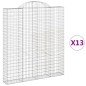 vidaXL Gabionen mit Hochbogen 13 Stk 200x30x220/240cm Verzinktes Eisen vidaXL Gabionen mit Hochbogen 13 Stk 200x30x220/240cm Verzinktes Eisen