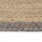 vidaXL Teppich Handgefertigt Jute mit Grauem Rand 180 cm vidaXL Teppich Handgefertigt Jute mit Grauem Rand 180 cm