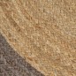 vidaXL Teppich Handgefertigt Jute mit Grauem Rand 180 cm vidaXL Teppich Handgefertigt Jute mit Grauem Rand 180 cm