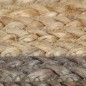 vidaXL Teppich Handgefertigt Jute mit Grauem Rand 180 cm vidaXL Teppich Handgefertigt Jute mit Grauem Rand 180 cm