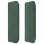 vidaXL Kopfteil mit Ohren Dunkelgrün 147x16x78/88 cm Samt