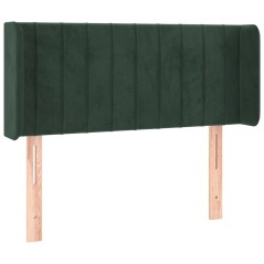 vidaXL Kopfteil mit Ohren Dunkelgrün 93x16x78/88 cm Samt