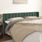 vidaXL Kopfteil mit Ohren Dunkelgrün 183x16x78/88 cm Samt vidaXL Kopfteil mit Ohren Dunkelgrün 183x16x78/88 cm Samt