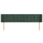 vidaXL Kopfteil mit Ohren Dunkelgrün 183x16x78/88 cm Samt vidaXL Kopfteil mit Ohren Dunkelgrün 183x16x78/88 cm Samt