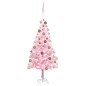 vidaXL Künstlicher Weihnachtsbaum mit Beleuchtung & Kugeln Rosa 150cm vidaXL Künstlicher Weihnachtsbaum mit Beleuchtung & Kugeln Rosa 150cm
