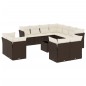 vidaXL 12-tlg. Garten-Sofagarnitur mit Kissen Braun Poly Rattan vidaXL 12-tlg. Garten-Sofagarnitur mit Kissen Braun Poly Rattan