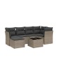 vidaXL 7-tlg. Garten-Sofagarnitur mit Kissen Hellgrau Poly Rattan vidaXL 7-tlg. Garten-Sofagarnitur mit Kissen Hellgrau Poly Rattan