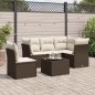 vidaXL 6-tlg. Garten-Sofagarnitur mit Kissen Braun Poly Rattan vidaXL 6-tlg. Garten-Sofagarnitur mit Kissen Braun Poly Rattan